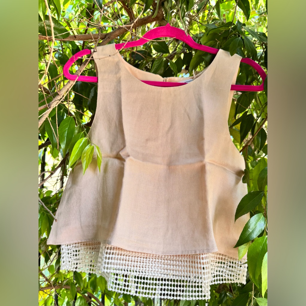 Club Monaco Cilla Tank Cameo Pink Lace-Trim Blouse Size Small | Nwt